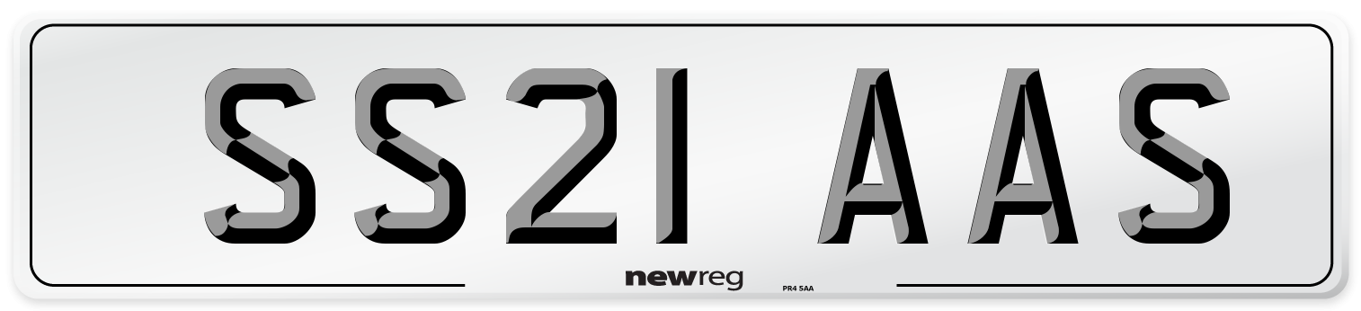 SS21 AAS Number Plate from New Reg